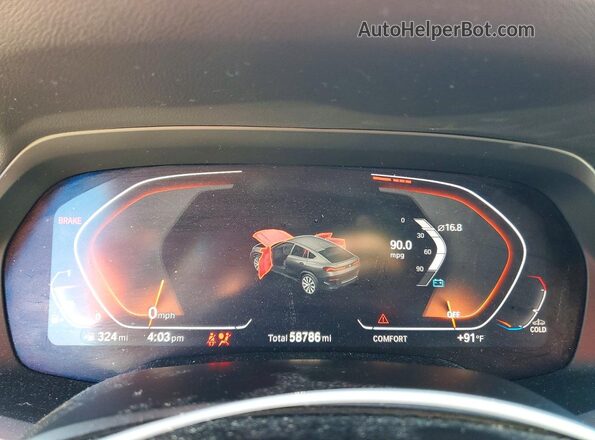 5UXCY6C08L9D52569 2020 BMW X6 Серый Вид щитка приборов