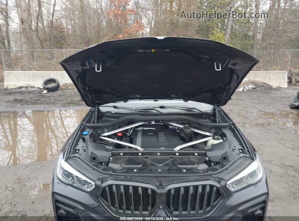 5UXCY6C08N9J78664 2022 BMW X6 Black Widok z tyłu