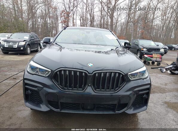 5UXCY6C08N9J78664 2022 BMW X6 Black Widok wnętrza z tyłu