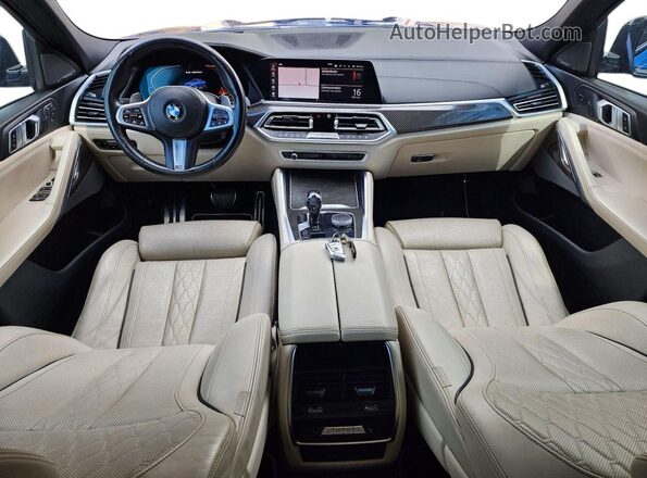 5UXCY8C03LLE40301 2020 BMW X6 Blue Вид щитка приладів