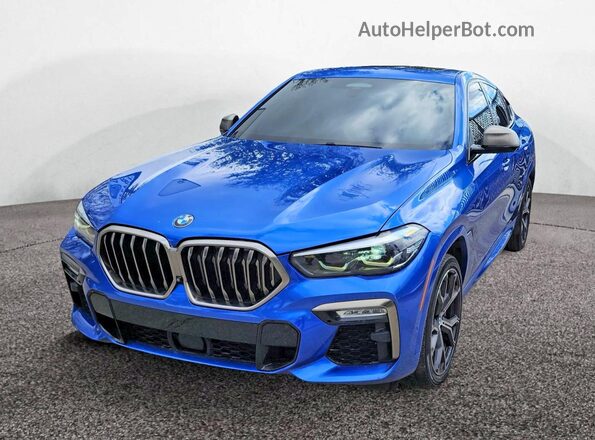 5UXCY8C03LLE40301 2020 BMW X6 Blue Задня ліва чверть