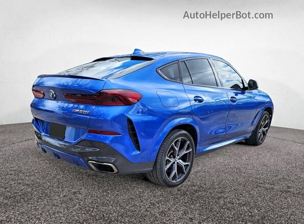 5UXCY8C03LLE40301 2020 BMW X6 Blue Передня права чверть