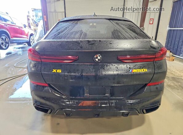 5UXCY8C07M9F67132 2021 BMW X6 Black Widok z tyłu