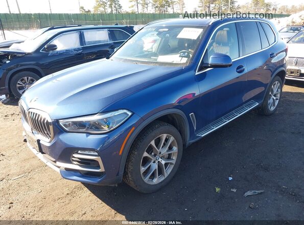 5UXJU2C5XKLN65917 2019 BMW X5 Синий Передняя левая четверть