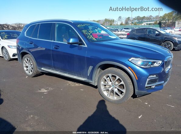5UXJU2C5XKLN65917 2019 BMW X5 Синий Передняя правая четверть