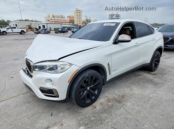 5UXKU0C39H0G68928 2017 BMW X6 White Vista tres cuartos delantera izquierda