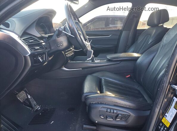 5UXKU2C34H0X47416 2017 BMW X6 Черный Вид салона спереди