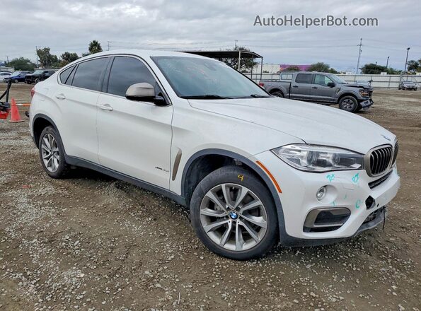 5UXKU2C38H0U28391 2017 BMW X6 White წინა მარჯვენა