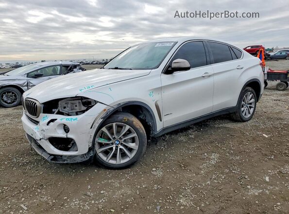 5UXKU2C38H0U28391 2017 BMW X6 White წინა მარცხენა ხედი სამი მეოთხედიდან