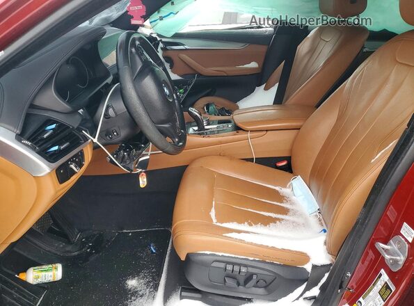 5UXKU2C56K0Z64541 2019 BMW X6 Темно-бордовый Вид салона спереди