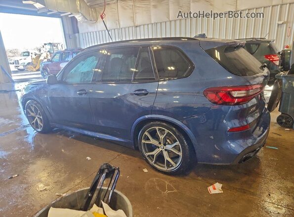 5UXTA6C05M9D84269 2021 BMW X5 Blue Trasero izquierdo