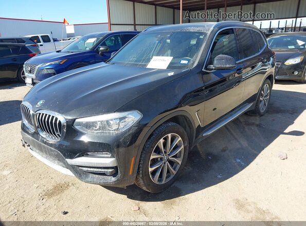 5UXTR7C50KLR45372 2019 BMW X3 Черный Передняя левая четверть