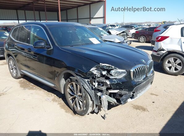 5UXTR7C50KLR45372 2019 BMW X3 Черный Передняя правая четверть