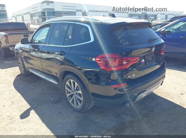 5UXTR7C50KLR45372 2019 BMW X3 Черный Задняя левая четверть