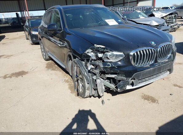 5UXTR7C50KLR45372 2019 BMW X3 Черный Вид спереди