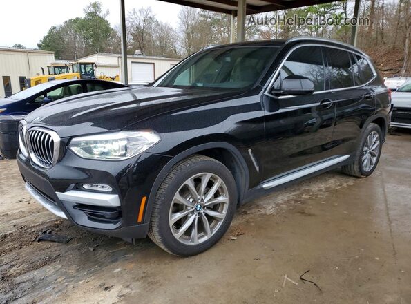 5UXTR7C50KLR49633 2019 BMW X3 Черный Передняя левая четверть
