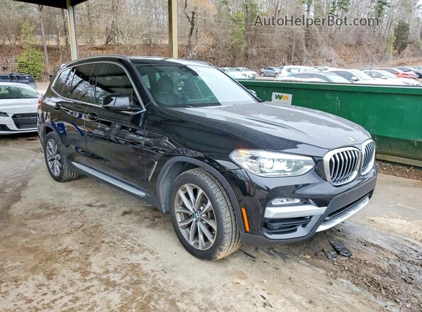 5UXTR7C50KLR49633 2019 BMW X3 Черный Передняя правая четверть