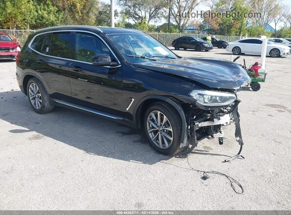 5UXTR7C56KLR52231 2019 BMW X3 Black Front right