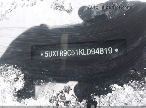 5UXTR9C51KLD94819 2019 BMW X3 Черный Вид подкапотного пространства