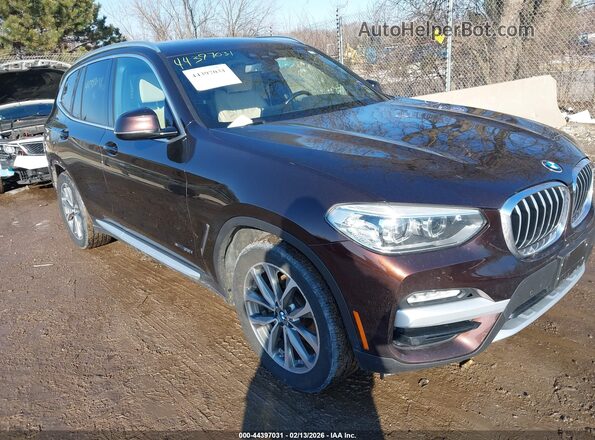 5UXTR9C56JLC76795 2018 BMW X3 Бордовый Передняя правая четверть