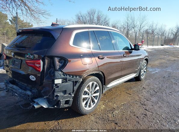 5UXTR9C56JLC76795 2018 BMW X3 Бордовый Задняя правая четверть