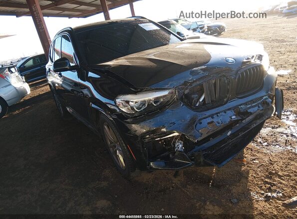 5UXTY3C06M9F43259 2021 BMW X3 Black Delantero derecho