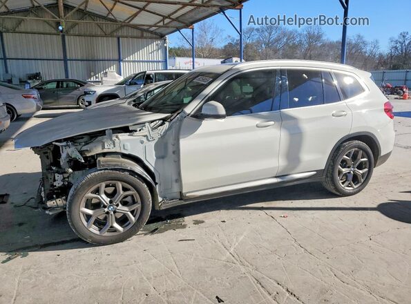 5UXTY3C07M9F12540 2021 BMW X3 White Առջևի ձախ երեք քառորդ տեսարան