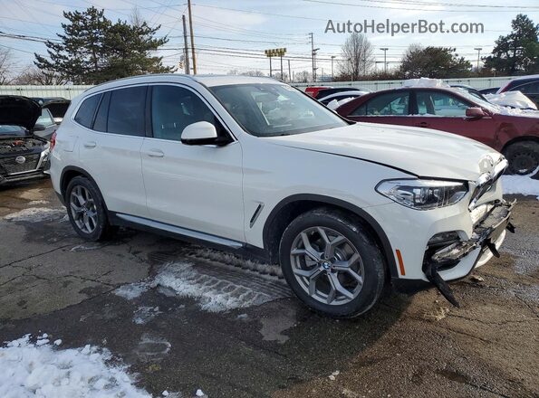 5UXTY5C07L9D03633 2020 BMW X3 Белый Передняя правая четверть