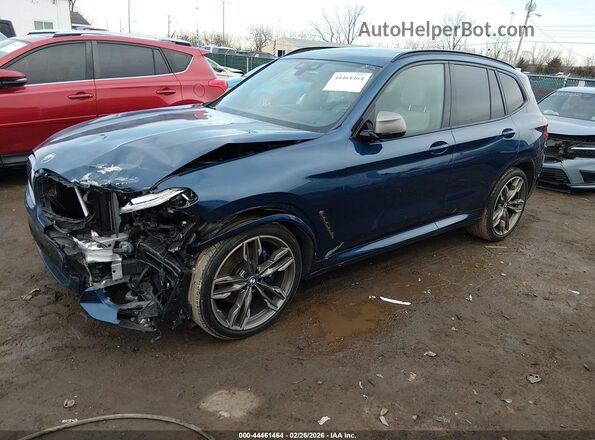 5UXTY9C02LL304485 2020 BMW X3 Blue Przód lewy