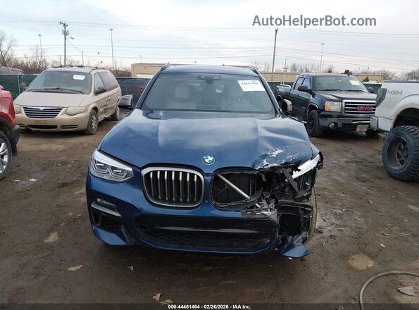 5UXTY9C02LL304485 2020 BMW X3 Blue Widok zestawu wskaźników