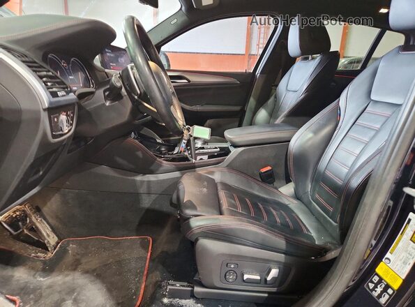 5UXUJ5C52KLJ62585 2019 BMW X4 Синий Вид салона спереди