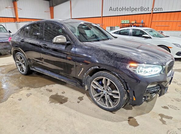 5UXUJ5C52KLJ62585 2019 BMW X4 Синий Передняя правая четверть