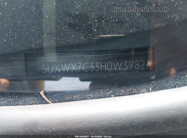 5UXWX7C33H0W39827 2017 BMW X3 Черный Вид подкапотного пространства