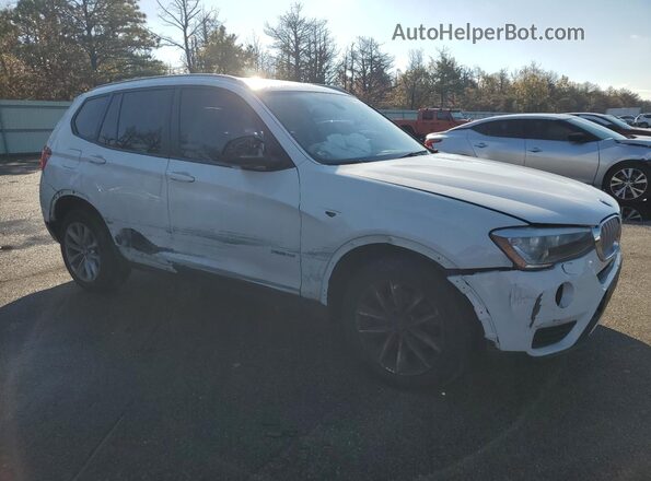 5UXWX9C34H0W67910 2017 BMW X3 Белый Передняя правая четверть