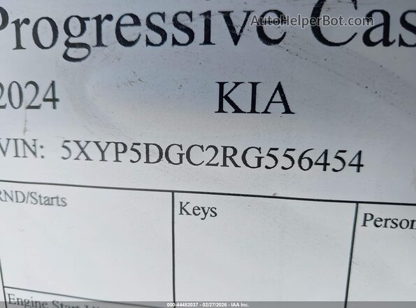 5XYP5DGC2RG556454 2024 KIA TELLURIDE Gray Вид підкапотного простору