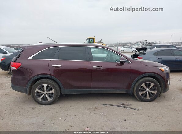 5XYPH4A55HG236982 2017 KIA SORENTO Бордовый Вид задней части салона