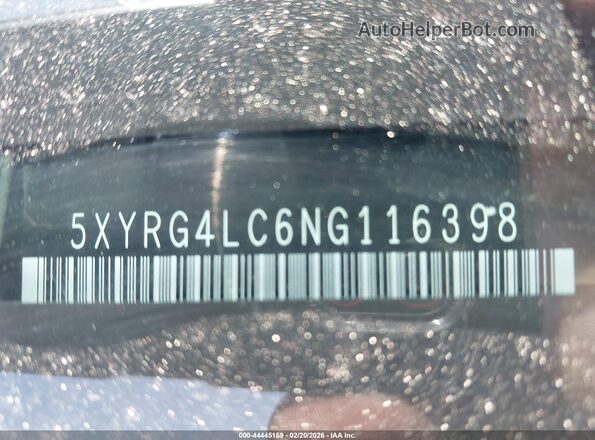 5XYRG4LC6NG116398 2022 KIA SORENTO Серый 