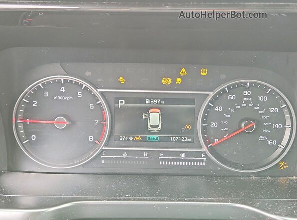 5XYRG4LCXNG110197 2022 KIA SORENTO Gray Вид щитка приладів