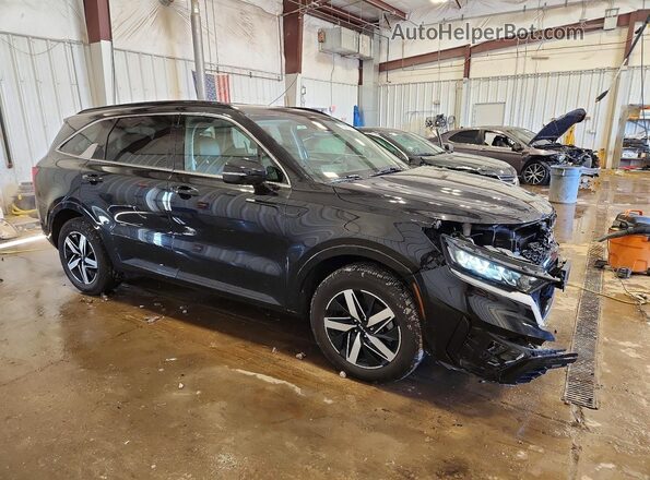 5XYRL4LC5NG107963 2022 KIA SORENTO Черный Передняя правая четверть