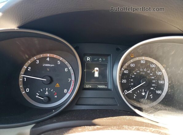 5XYZT3LB1JG507630 2018 HYUNDAI SANTA Синий Вид щитка приборов