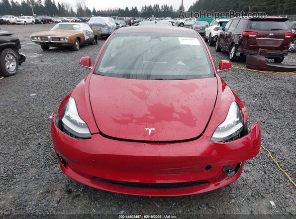 5YJ3E1EA1KF197268 2019 TESLA MODEL 3 Красный Вид щитка приборов