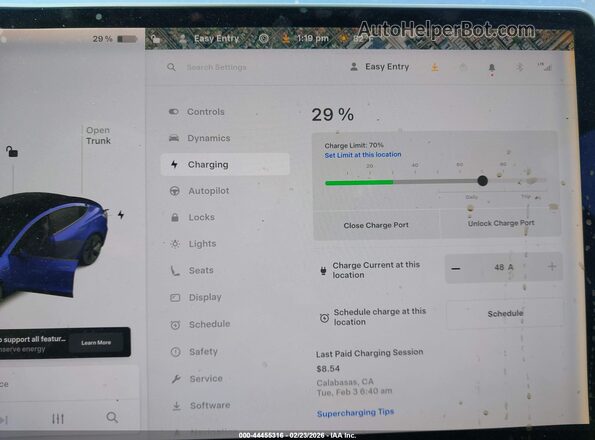 5YJ3E1EA3JF044941 2018 TESLA MODEL 3 Синий 