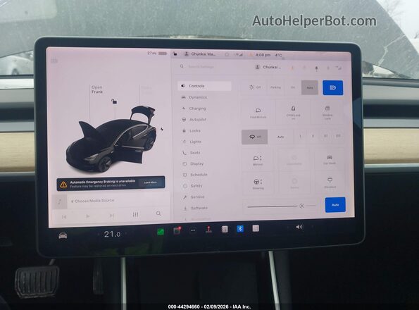 5YJ3E1EB1KF197229 2019 TESLA MODEL 3 Черный Вид задних сидений