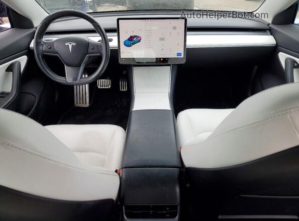 5YJ3E1EB2KF195375 2019 TESLA MODEL Black Vista del salpicadero