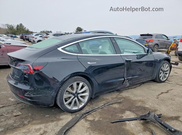 5YJ3E1EB2KF195375 2019 TESLA MODEL Black Trasero derecho