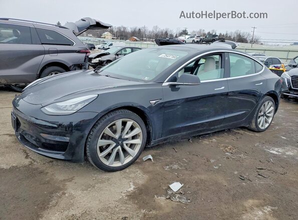 5YJ3E1EB2KF195375 2019 TESLA MODEL Black Vista tres cuartos delantera izquierda