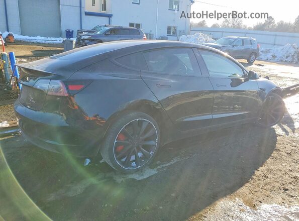 5YJ3E1EB2KF236622 2019 TESLA MODEL Черный Задняя правая четверть