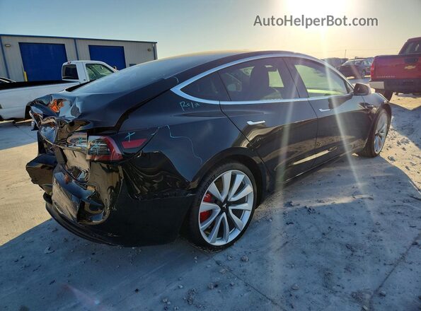5YJ3E1EB3KF237276 2019 TESLA MODEL Black Tył prawy