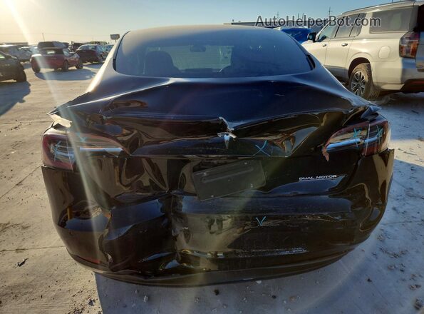 5YJ3E1EB3KF237276 2019 TESLA MODEL Black Widok z tyłu
