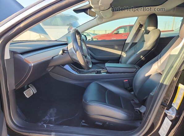 5YJ3E1EB3KF237276 2019 TESLA MODEL Black Widok wnętrza z przodu